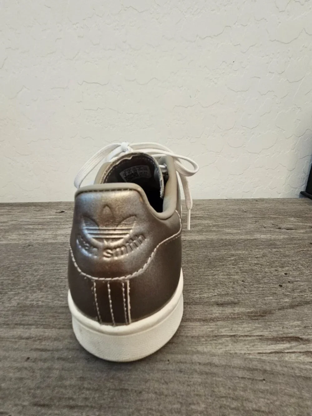 Adidas Originals Stan Smith Metallic Bronze Pewter Leather Sneakers - Size 8